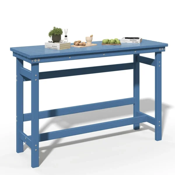 Bar Table, 41 Inch Height Adirondack Rectangle Bar Table, All Weather Patio Bar Counter Height Table for Outside, Customized