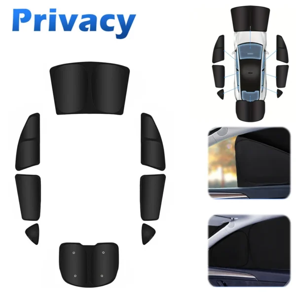 8Pcs/Set Car Multi Sun Shade UV Protection Car Windows Sun Shade Auto Sun Shade for Tesla Model Y 2020-2024 All Windows