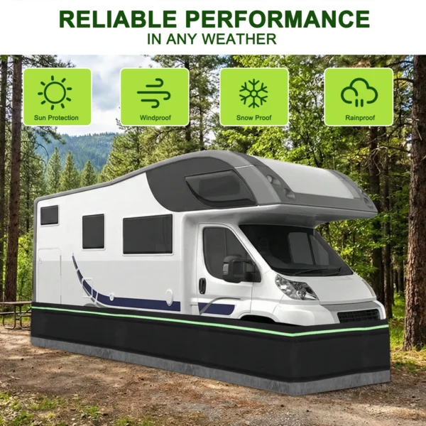 RV Skirting Easy Installation Thick Mobile House Skirting Waterproof 39.37ft Heightx85.3ft Length for Gardens Outdoor Use