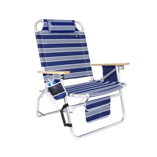 Big Jumbo 500 lbs XL Wide Heavy Duty Beach Chair for Big & Tall Adults, Aluminum Tubing - 4 Reclining Positions, Customized